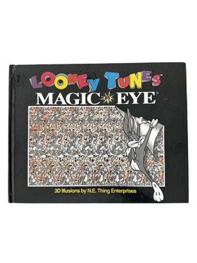 VTG Looney Tunes Magic Eye 3D Illusions Book by N.E. Thing Enterprises Hardcover